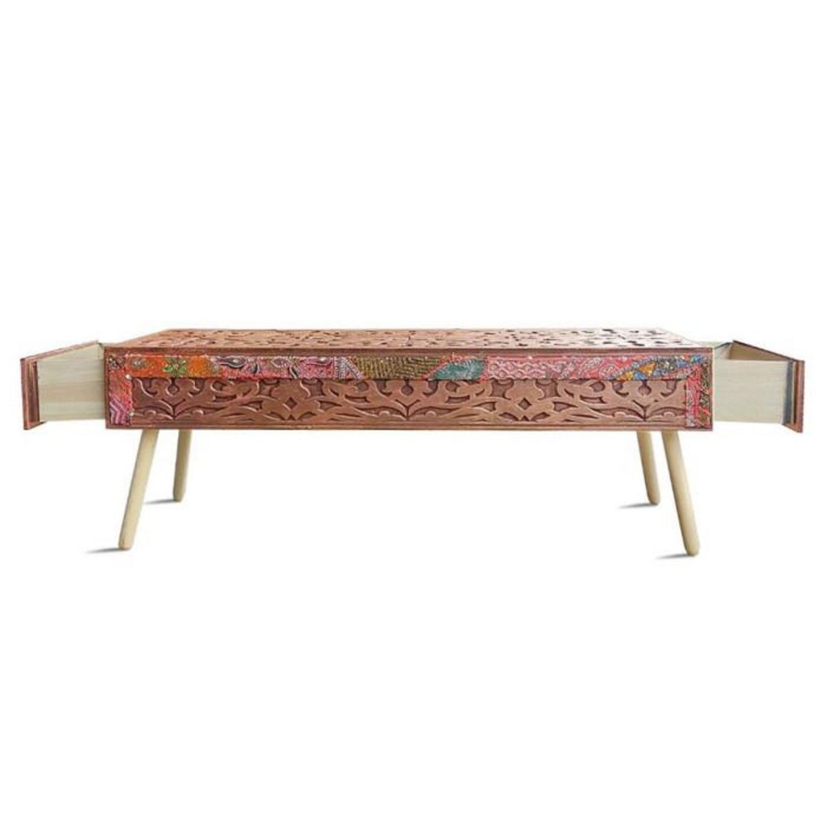 Paris Prix Banc 2 Tiroirs  Jodipa  140cm Cuivre & Multicolore