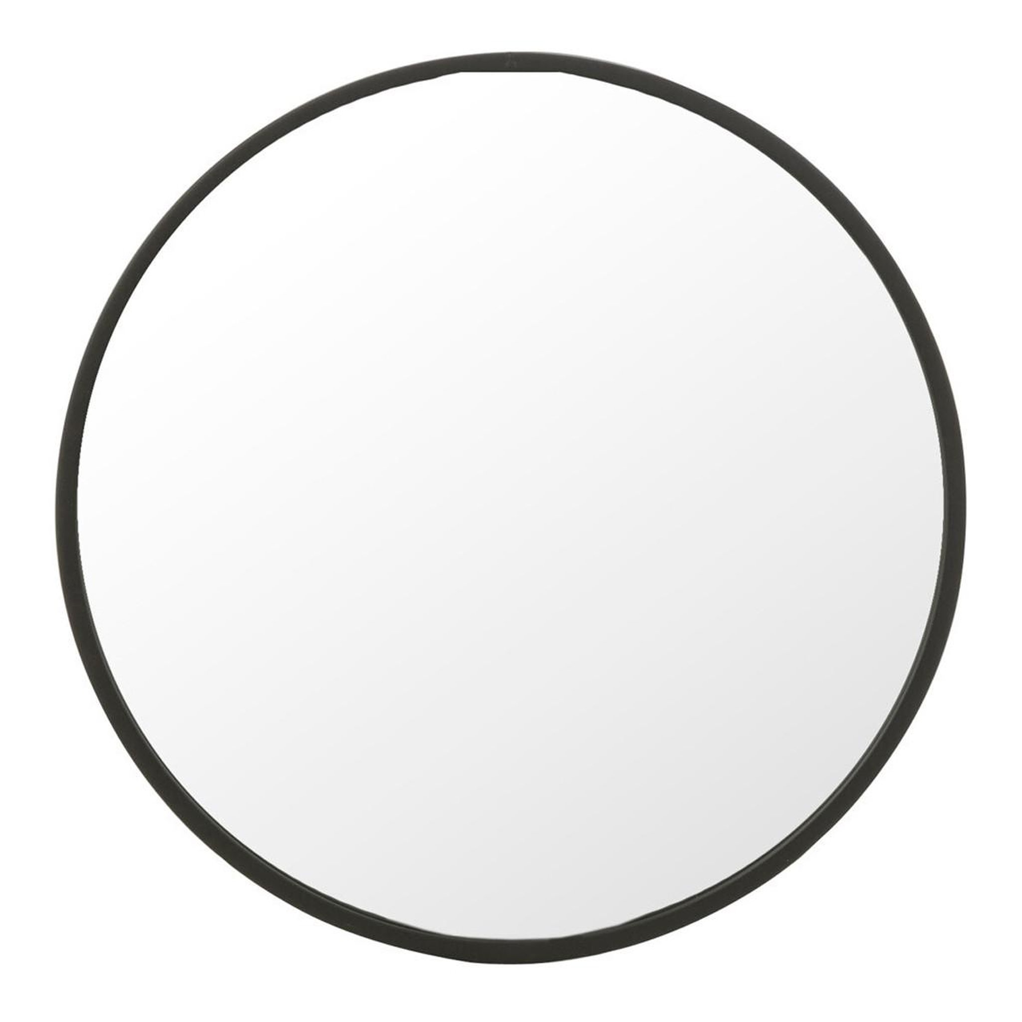 J-LINE Miroir Mural Design  Matazo  50cm Noir Mat