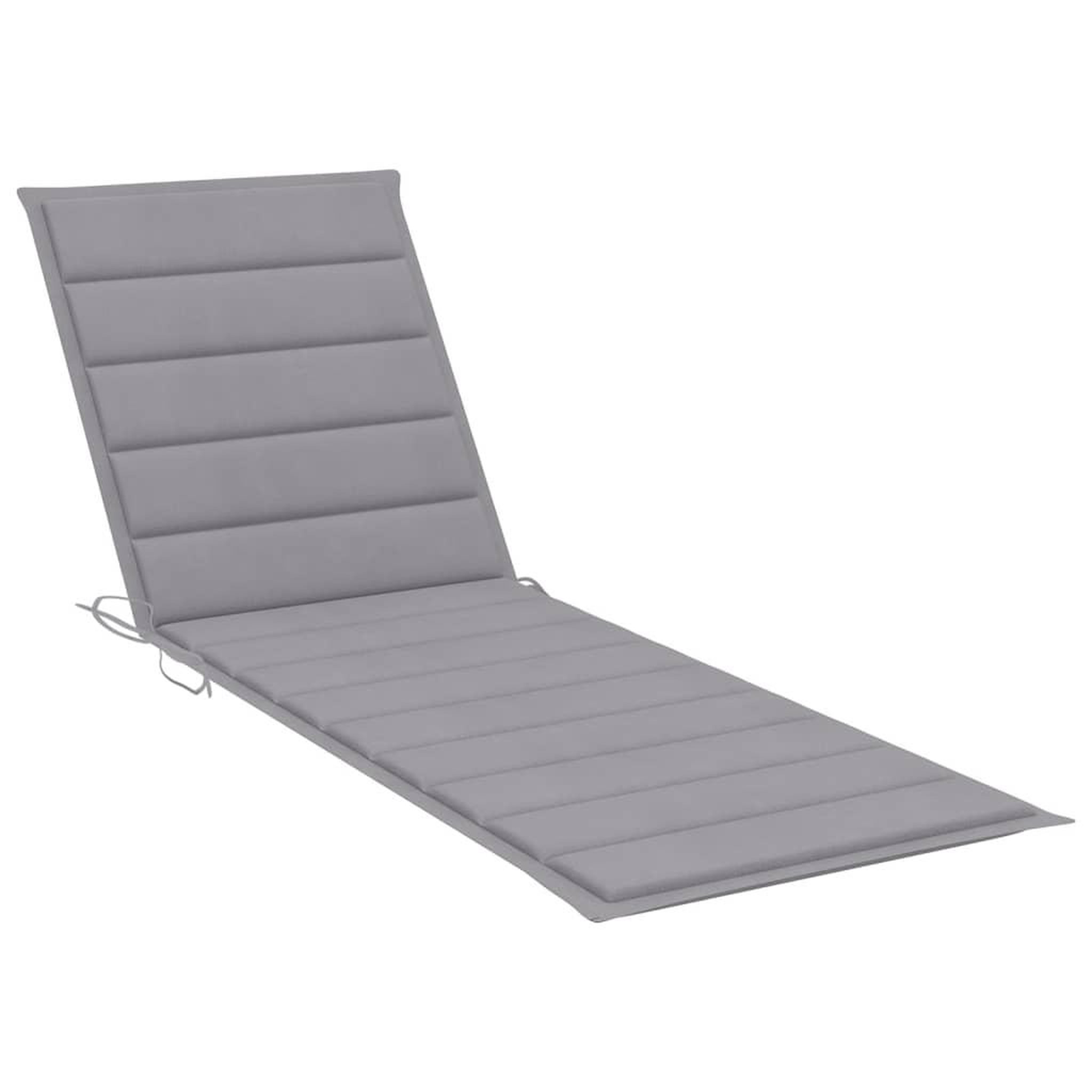 Voir la diapositive 5 : VIDAXL Chaise longue de jardin 2 places avec coussin Gris Acacia