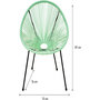 Voir la diapositive 3 : Habitat et Jardin Lot de 2 fauteuils de jardin  Ania  - Vert