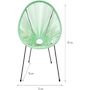 Voir la diapositive 3 : Habitat et Jardin Lot de 2 fauteuils de jardin  Ania  - Vert