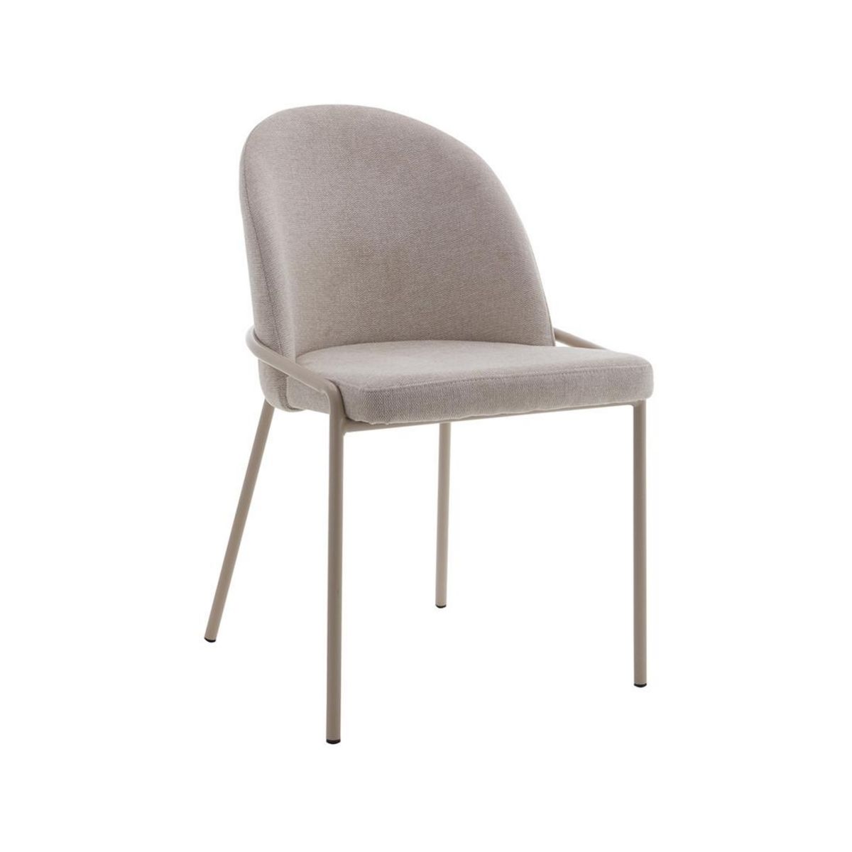 LISA DESIGN Imelda - lot de 4 chaises - en tissu - beige