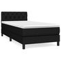 Voir la diapositive 2 : VIDAXL Sommier a lattes de lit et matelas Noir 80x200 cm Tissu