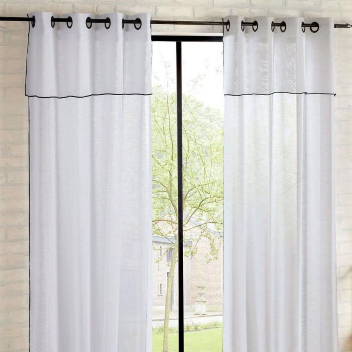 ATMOSPHERA Rideau Voilage à Oeillets  Fred  140x240cm Blanc