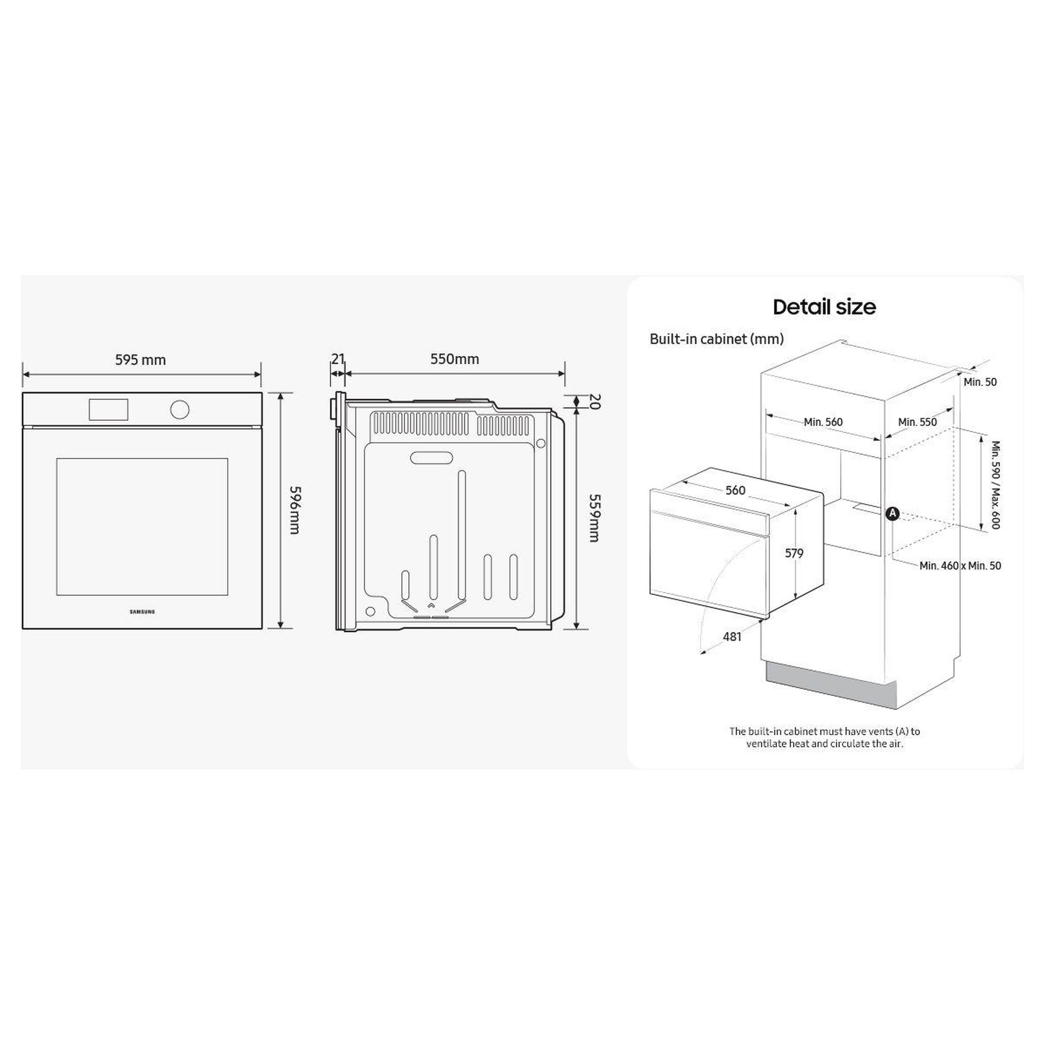 Voir la diapositive 5 : Samsung Four encastrable nv7b7997aak - pyrolyse - chaleur pulsée - vapeur - double cavité - bespoke ai série 7
