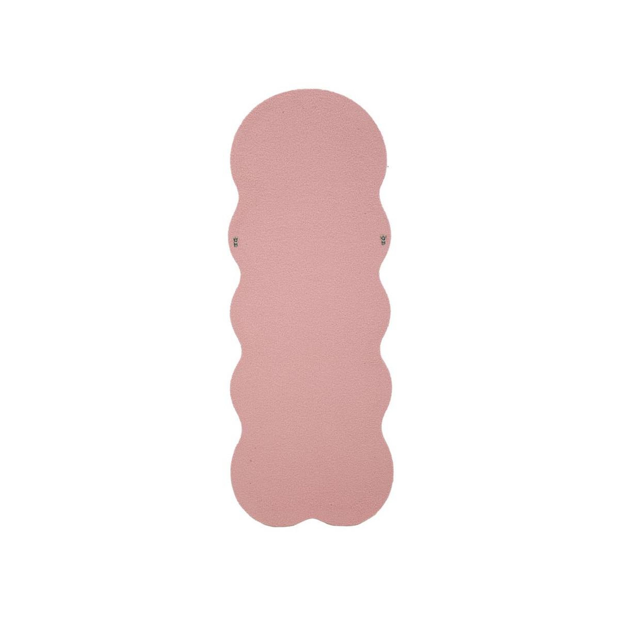 Voir la diapositive 4 : Paris Prix Miroir mural en tissu bouclé  teddy  160cm rose