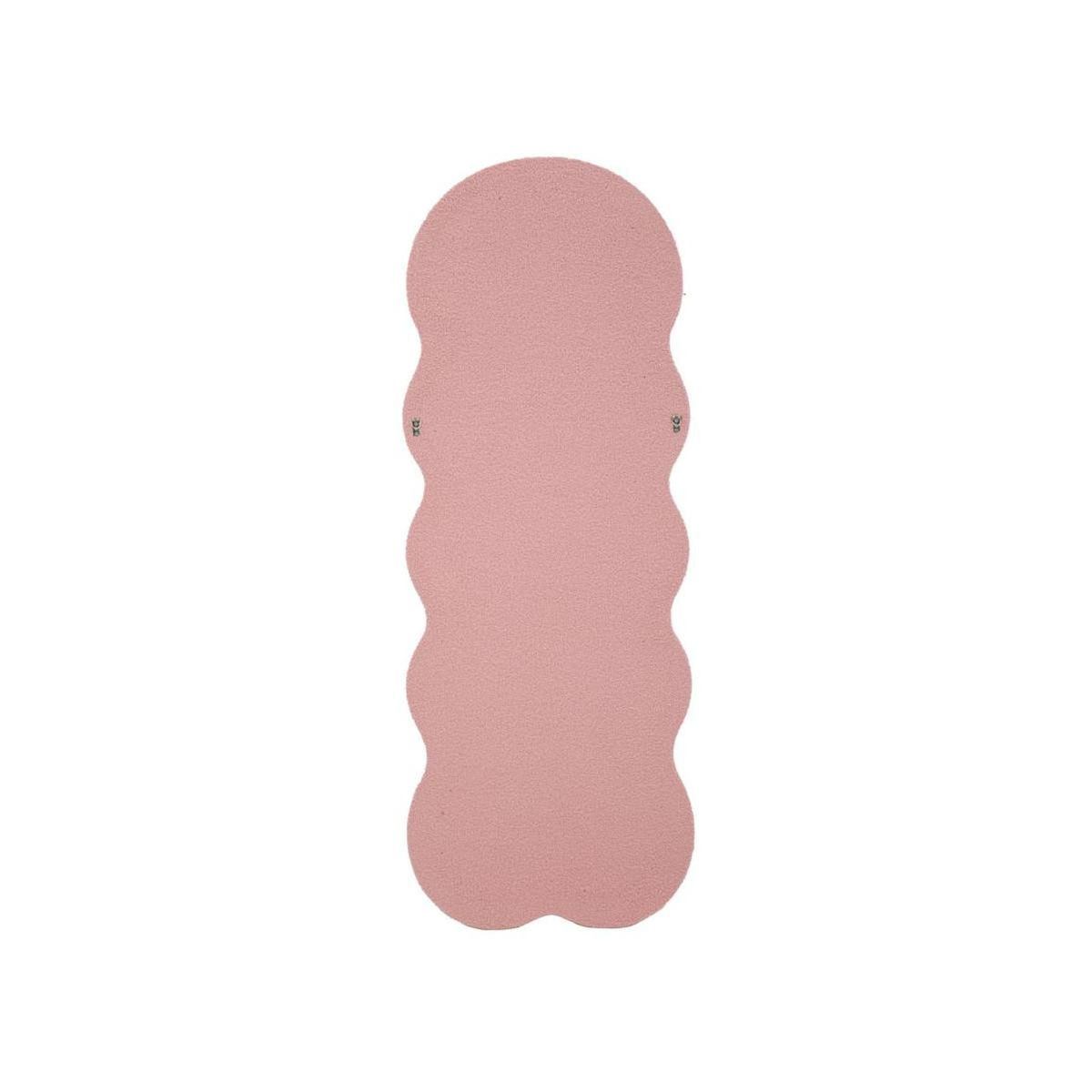 Paris Prix Miroir Mural en Tissu Bouclé  Teddy  160cm Rose