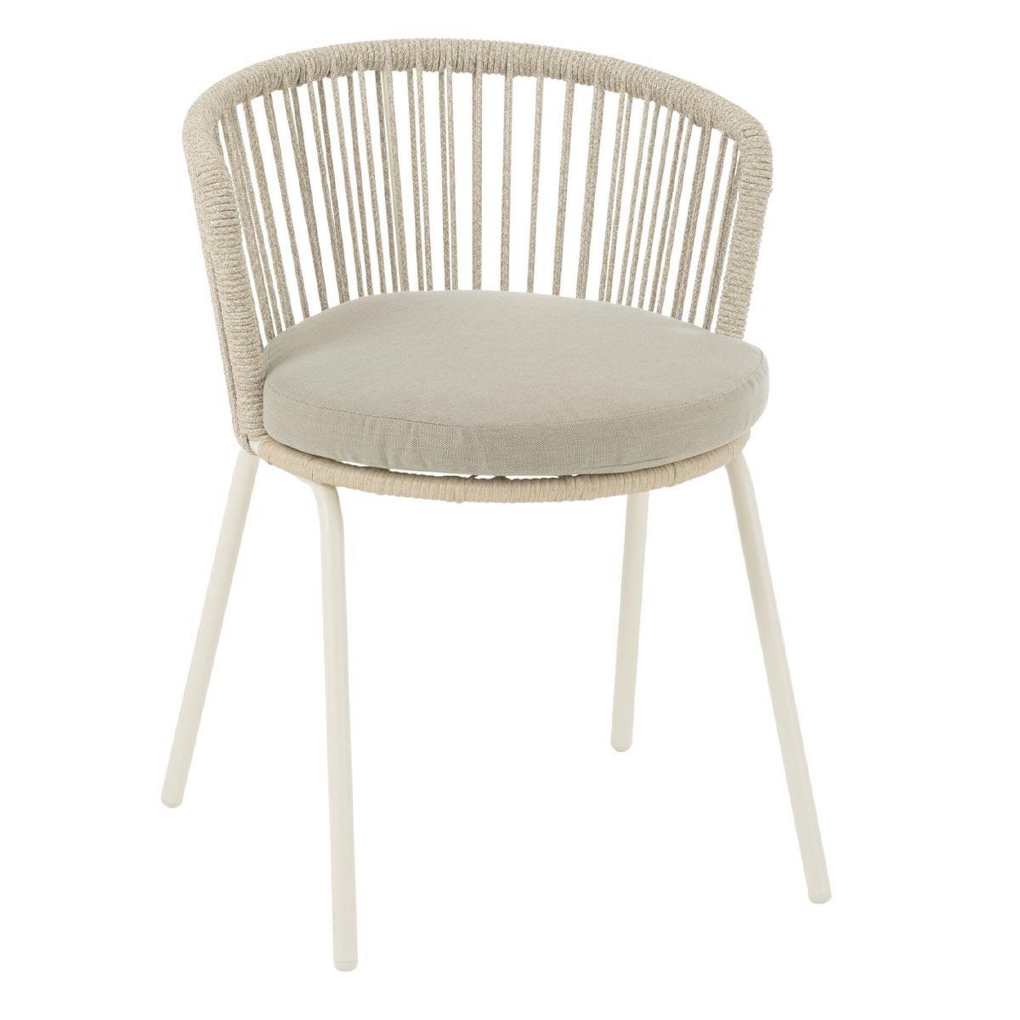 J-LINE Chaise design corde  toa  75cm gris