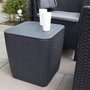 Voir la diapositive 2 : Keter Keter Table d'appoint de jardin Luzon Osier plat Graphite