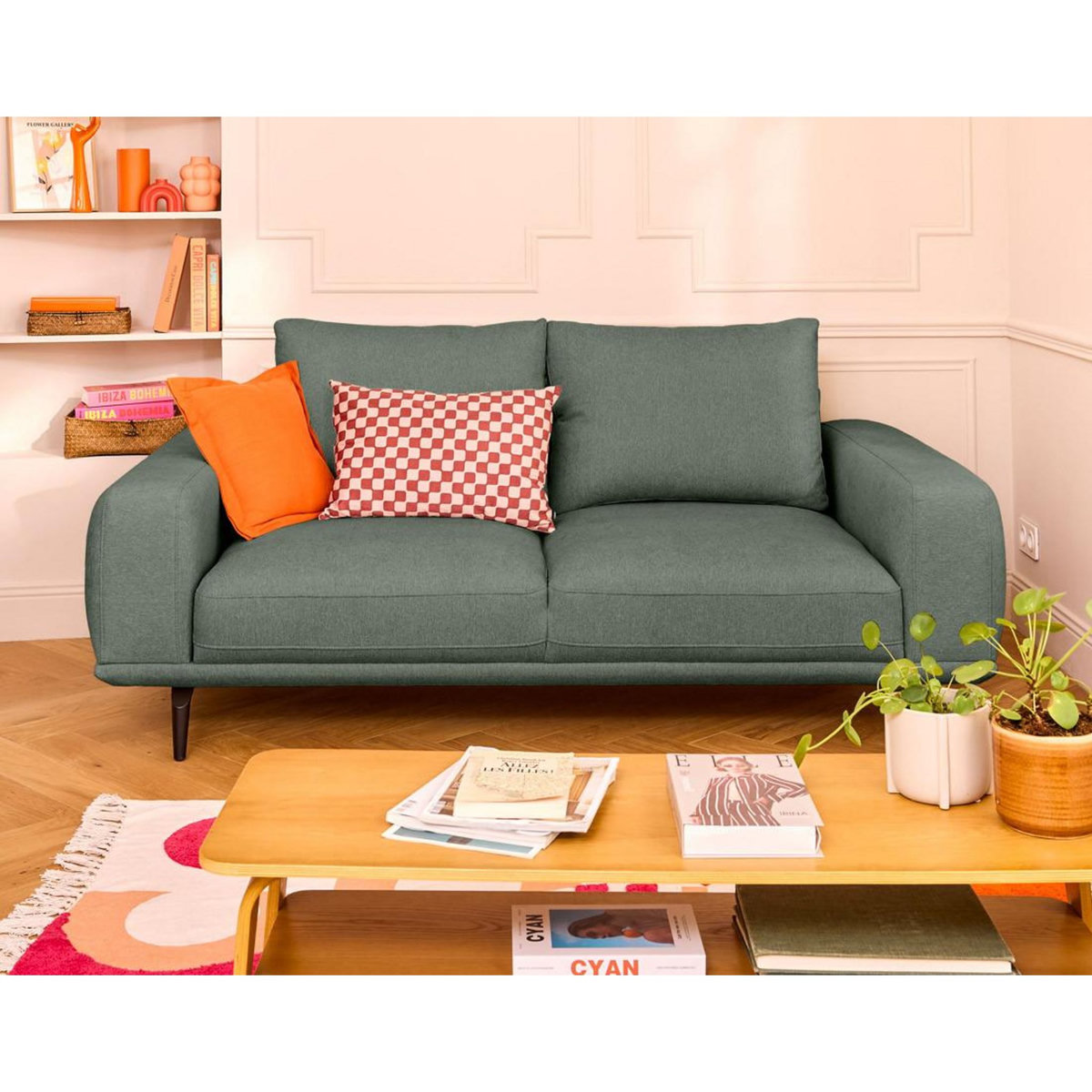 LISA DESIGN Vicence - canapé droit 2 places en tissu