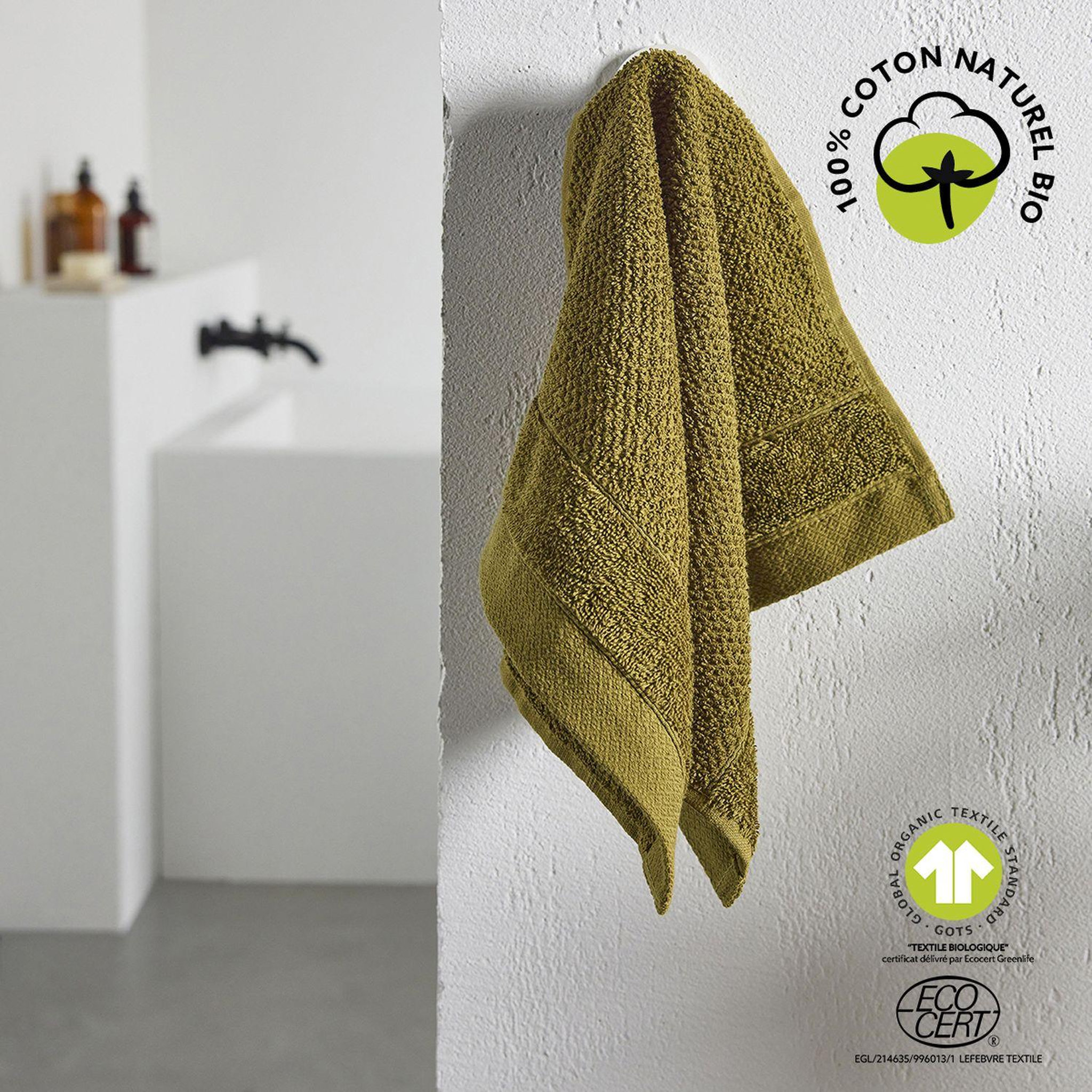 Voir la diapositive 2 : Today Serviette pour invité - 100% coton bio