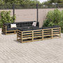Voir la diapositive 3 : VIDAXL Salon de jardin 9 pcs avec coussins bois de pin impregne