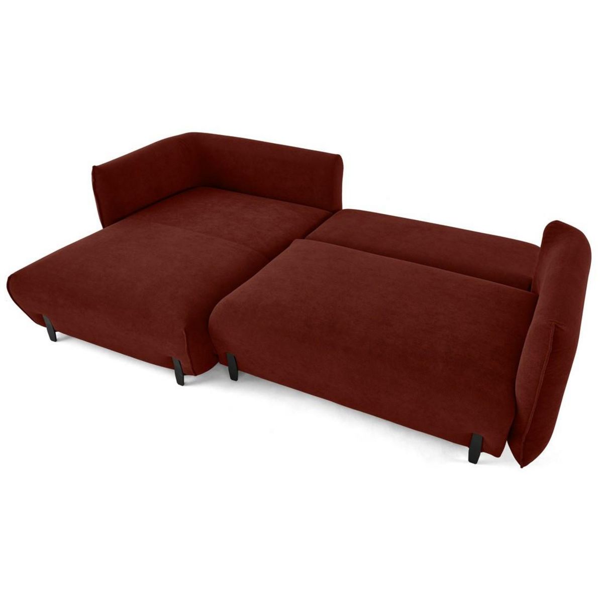 LISA DESIGN Gianni - canapé d'angle gauche 4 places convertible avec coffre en tissu