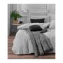 Voir la diapositive 3 : GENERIQUE Parure de lit - 1 housse de couette 220 x 240 cm + 2 taies d'oreiller 60 x 60 cm - 65% coton, 35% polyester - Gris