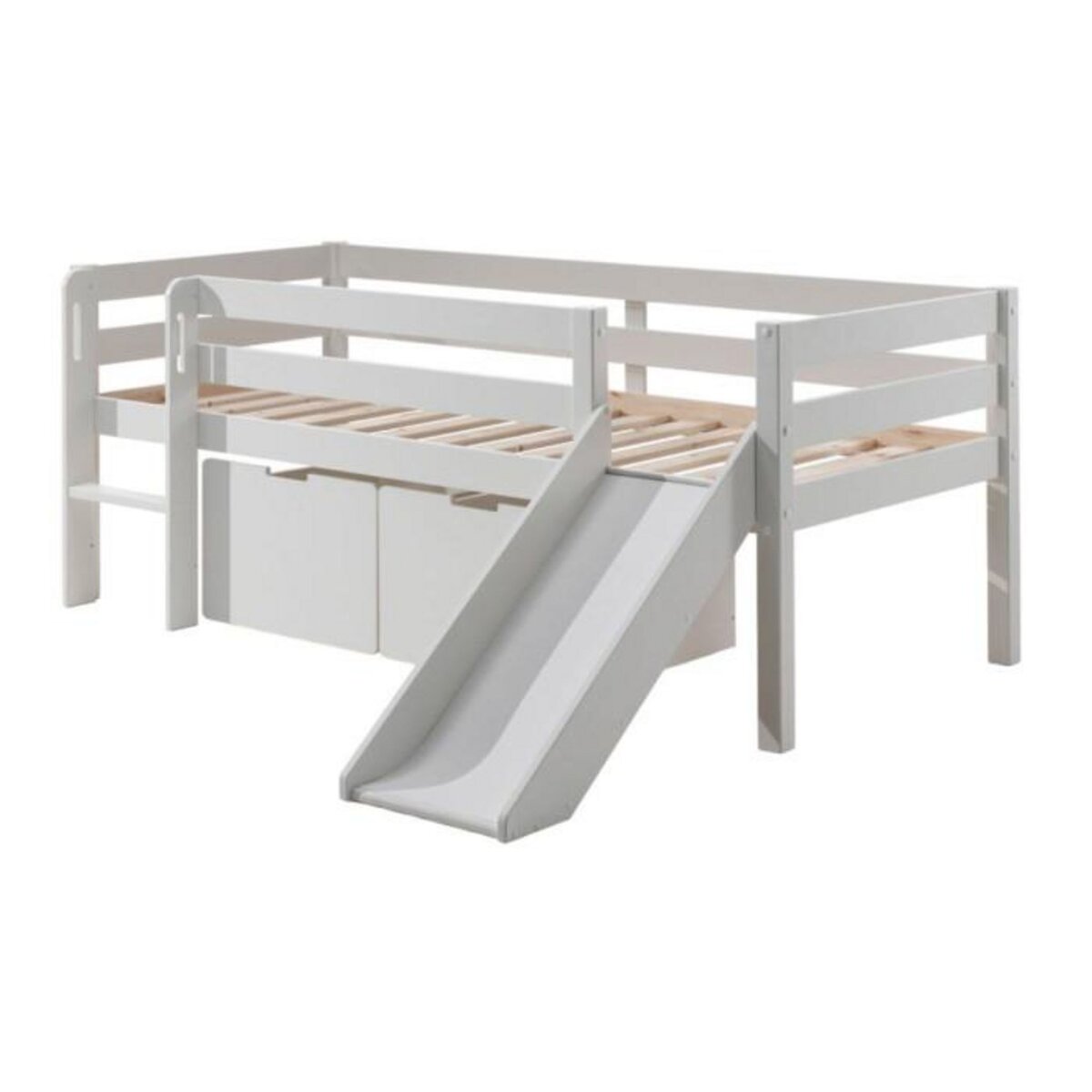 Paris Prix Pack - Lit Enfant Surélevé & 2 Tiroirs  Pino  Blanc