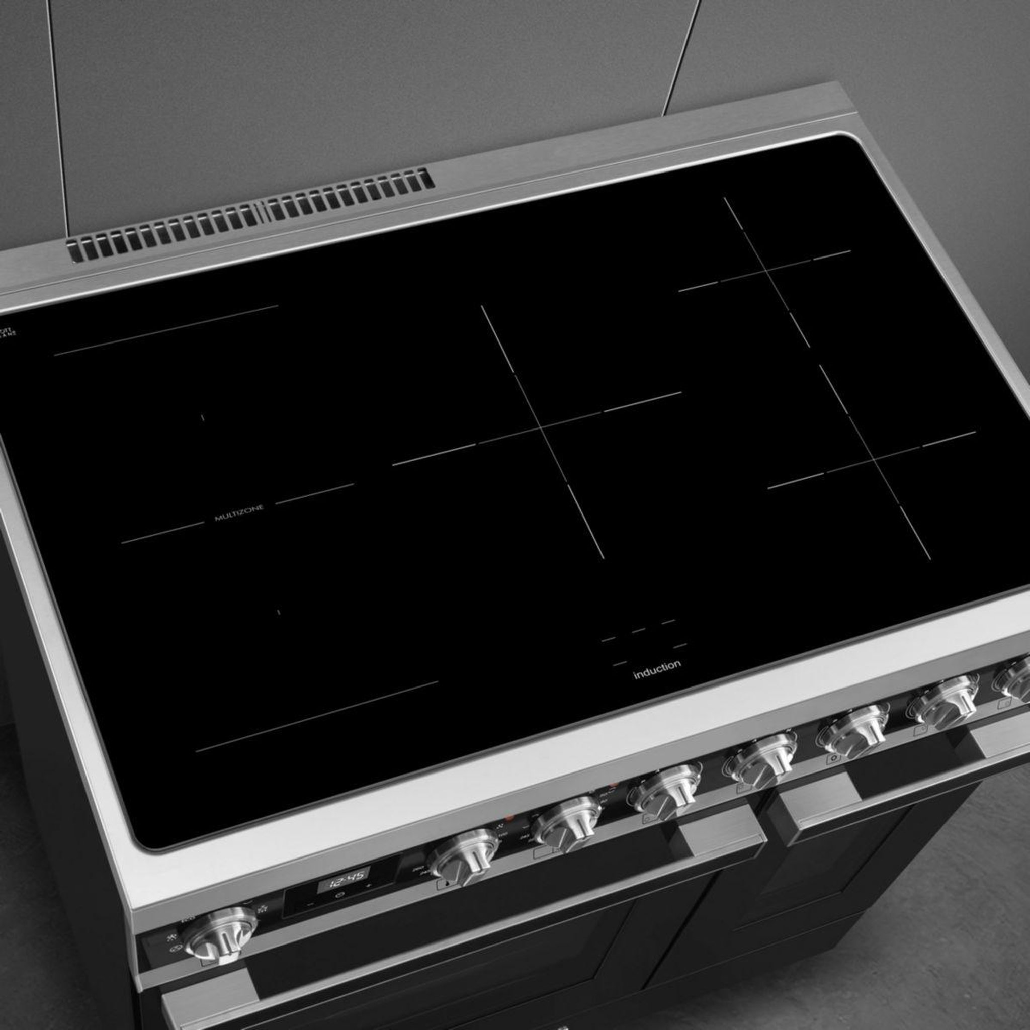 Voir la diapositive 3 : SMEG Piano de cuisson induction CPF92IMX