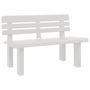 Voir la diapositive 2 : VIDAXL Banc de jardin blanc 110x52x71 cm polypropylene