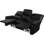 Voir la diapositive 4 : Habitat et Jardin Canapé relax  Lincoln  - 197 x 89 x 103 cm - 3 places - Noir