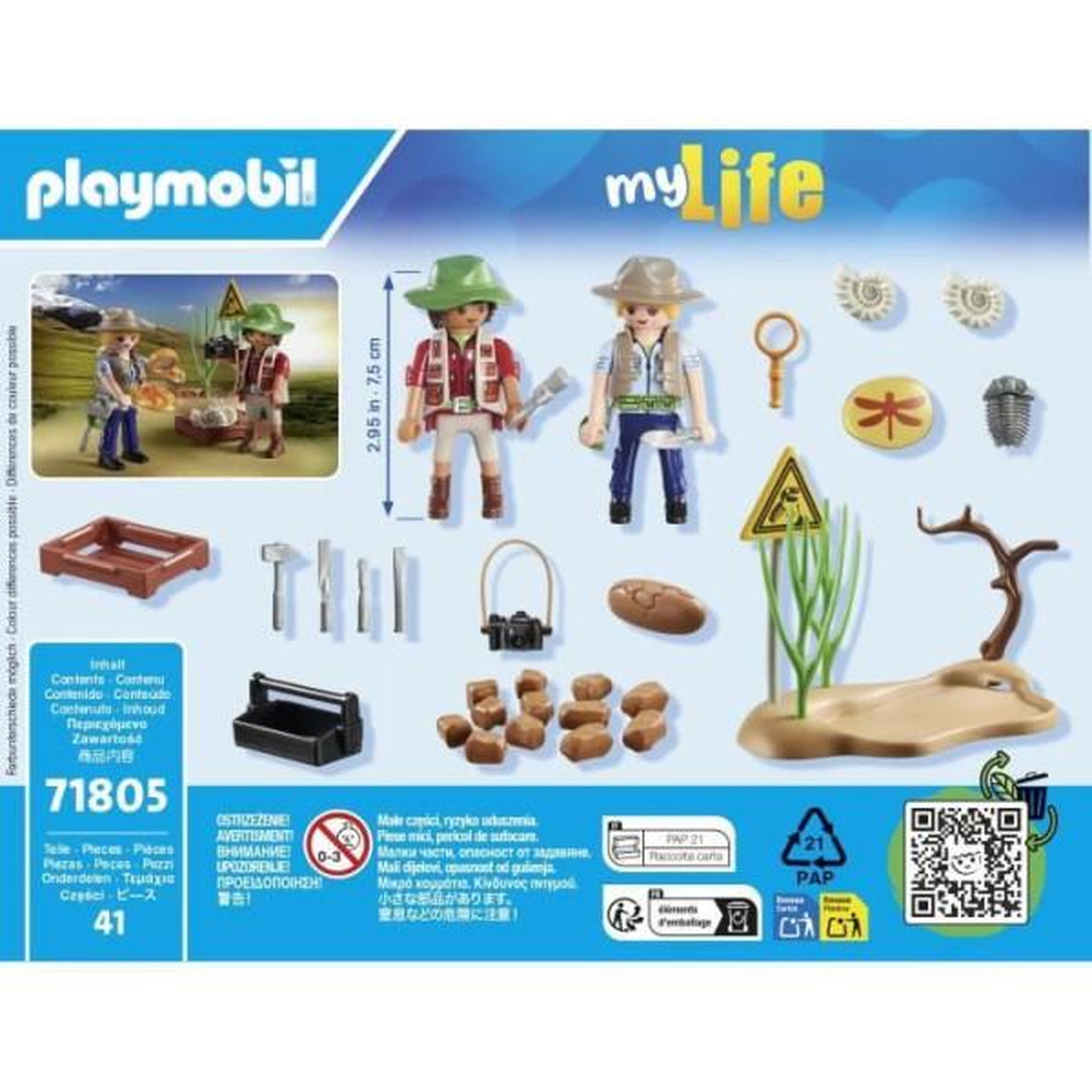 Voir la diapositive 6 : PLAYMOBIL Chercheurs et site paléontologique avec fossiles