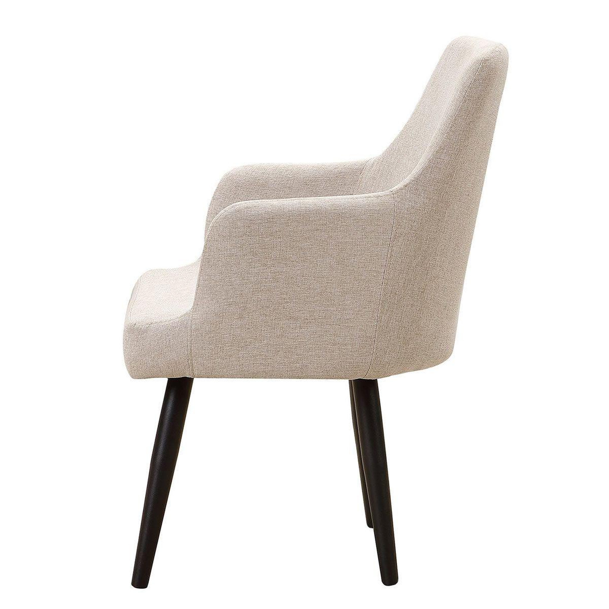 Voir la diapositive 3 : Paris Prix Lot de 2 Fauteuils en Tissu  Gitega  82cm Beige