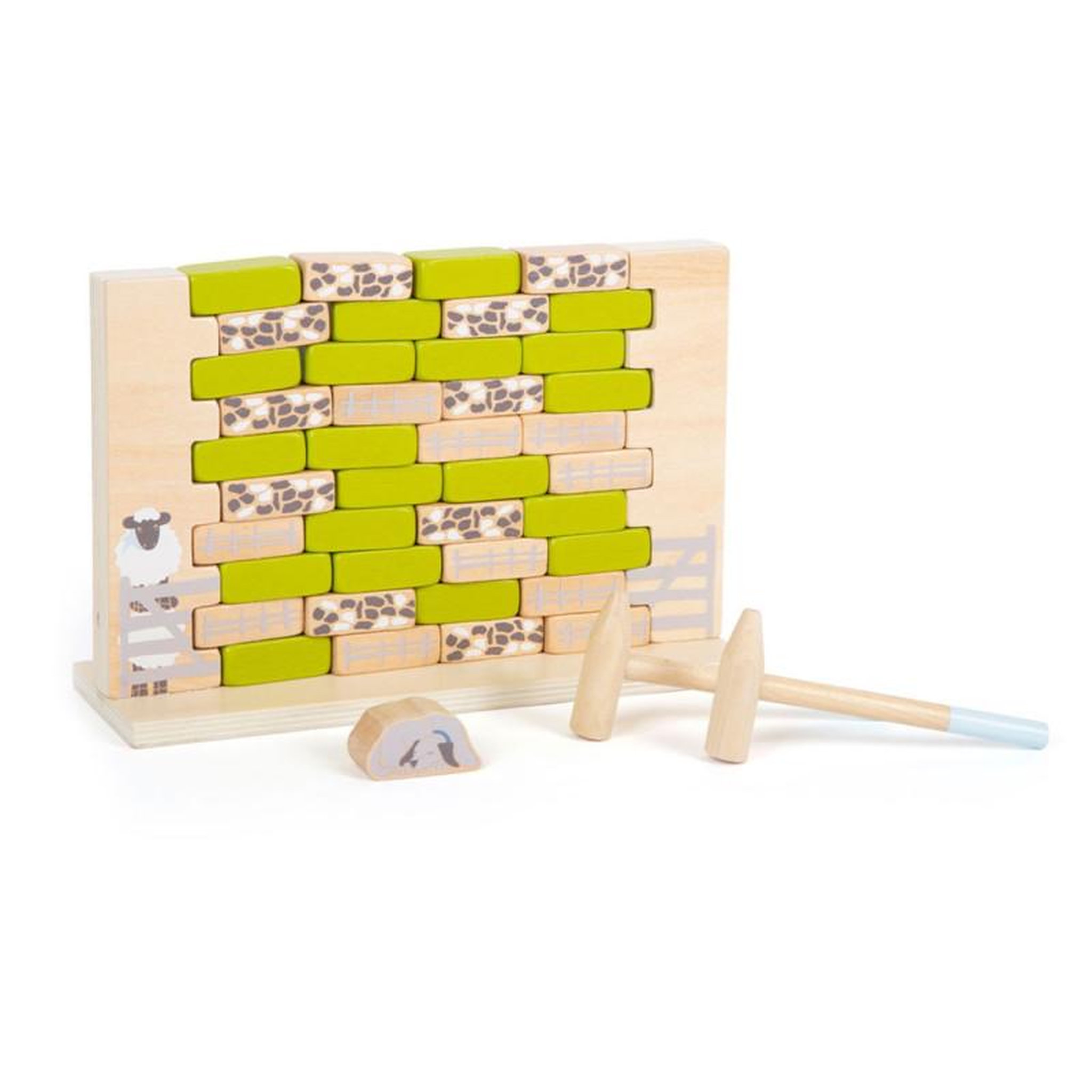 Voir la diapositive 3 : SMALL FOOT Small Foot - Wooden Wobble Wall Game 12237