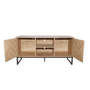 Voir la diapositive 3 : CONCEPT USINE Buffet effet chevron 2 portes et 2 niches CHEVRON