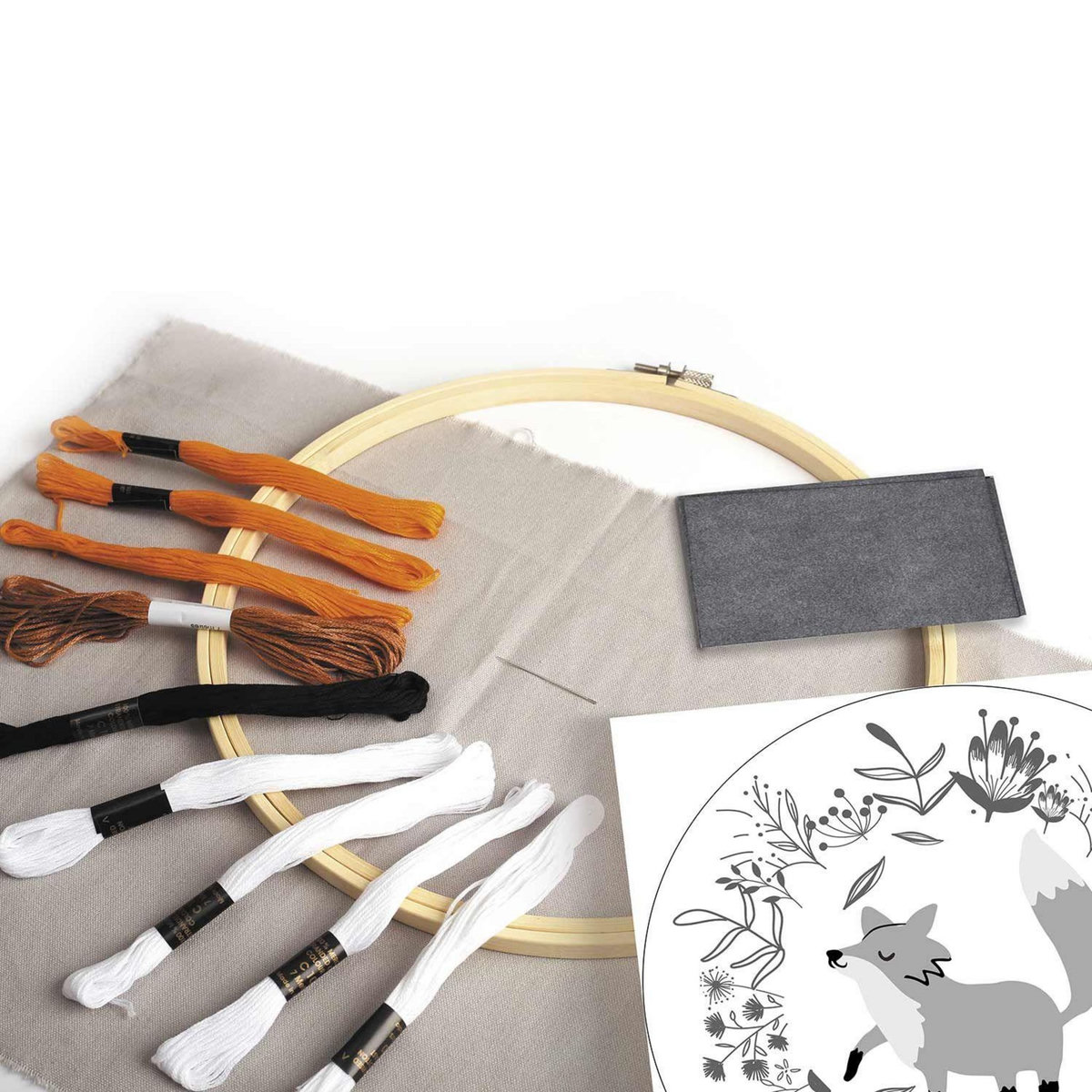 Graine créative Kit broderie décorative renard