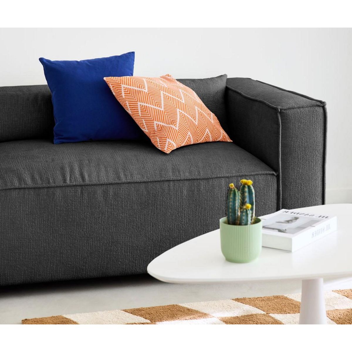 LISA DESIGN Ela - canapé d'angle gauche 4 places - en tissu velours relief