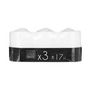 Voir la diapositive 2 : ATMOSPHERA Lot de 3 Bougies Votives  Many  7,5cm Blanc