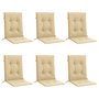 Voir la diapositive 3 : VIDAXL Coussins de chaise a dossier bas lot de 6 beige melange tissu