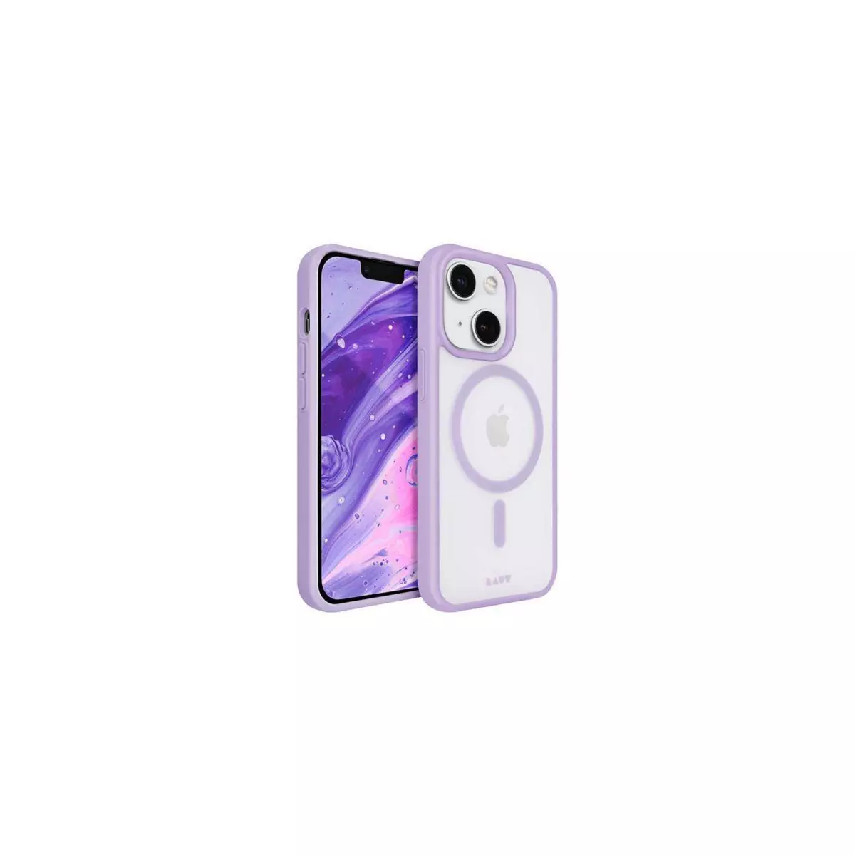 LAUT Coque iPhone 14 MagSafe transparent/Violet