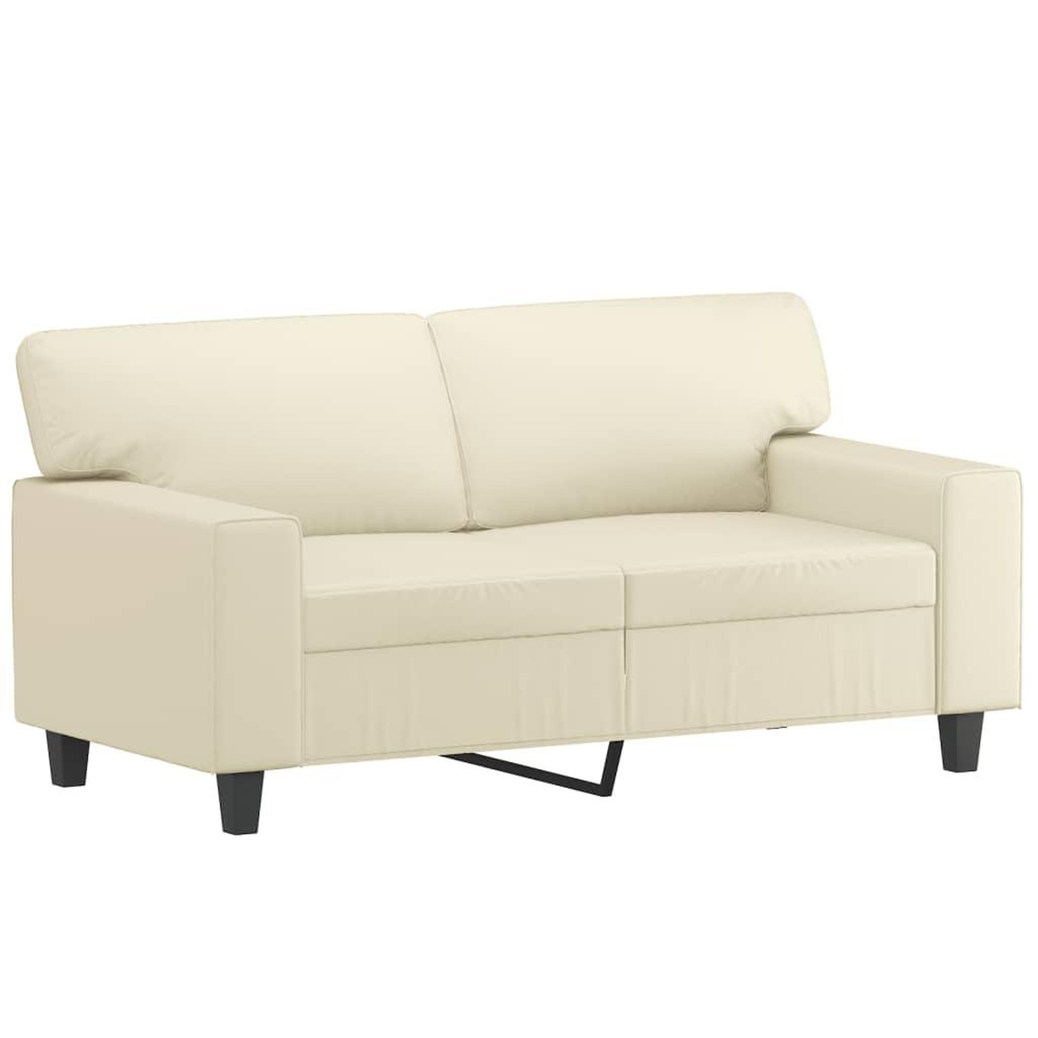 Voir la diapositive 3 : VIDAXL Ensemble de canapes 2 pcs creme similicuir