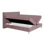 Voir la diapositive 2 : BEST MOBILIER Rafaela - lit boxspring - 180x200 - coffres et surmatelas inclus - en velours