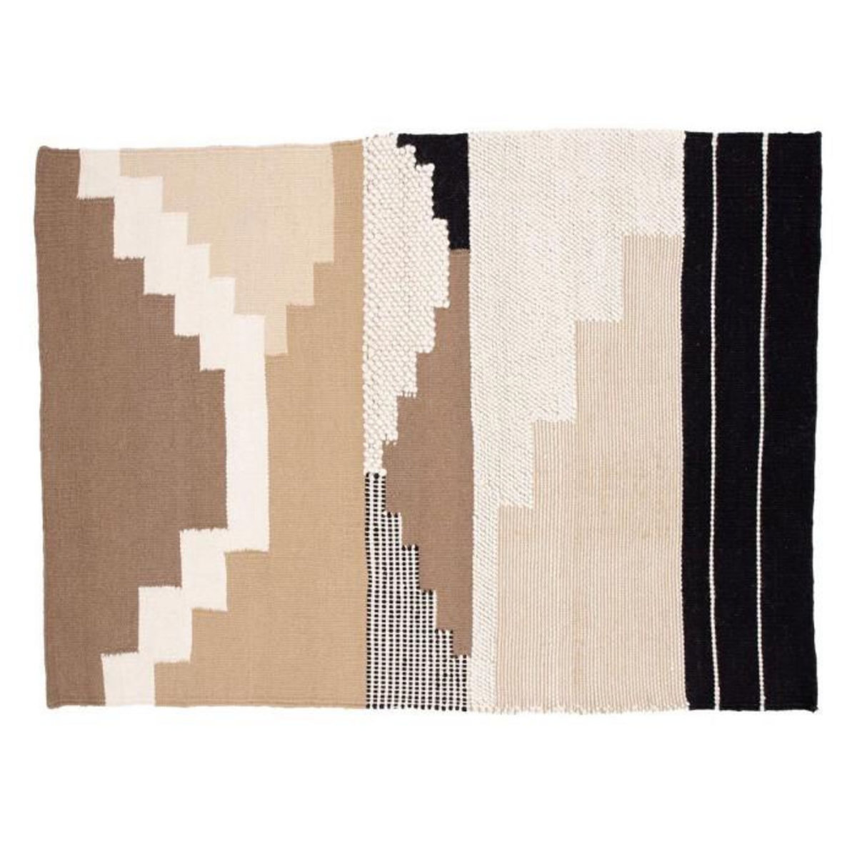 Paris Prix Tapis Déco en Laine  Aston  202x300cm Multicolore