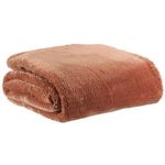 Les Ateliers du Linge Plaid Microflannelle Jacquard Saya 130x160cm Brique