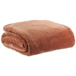 Les Ateliers du Linge Plaid Microflannelle Jacquard Saya 130x160cm Brique