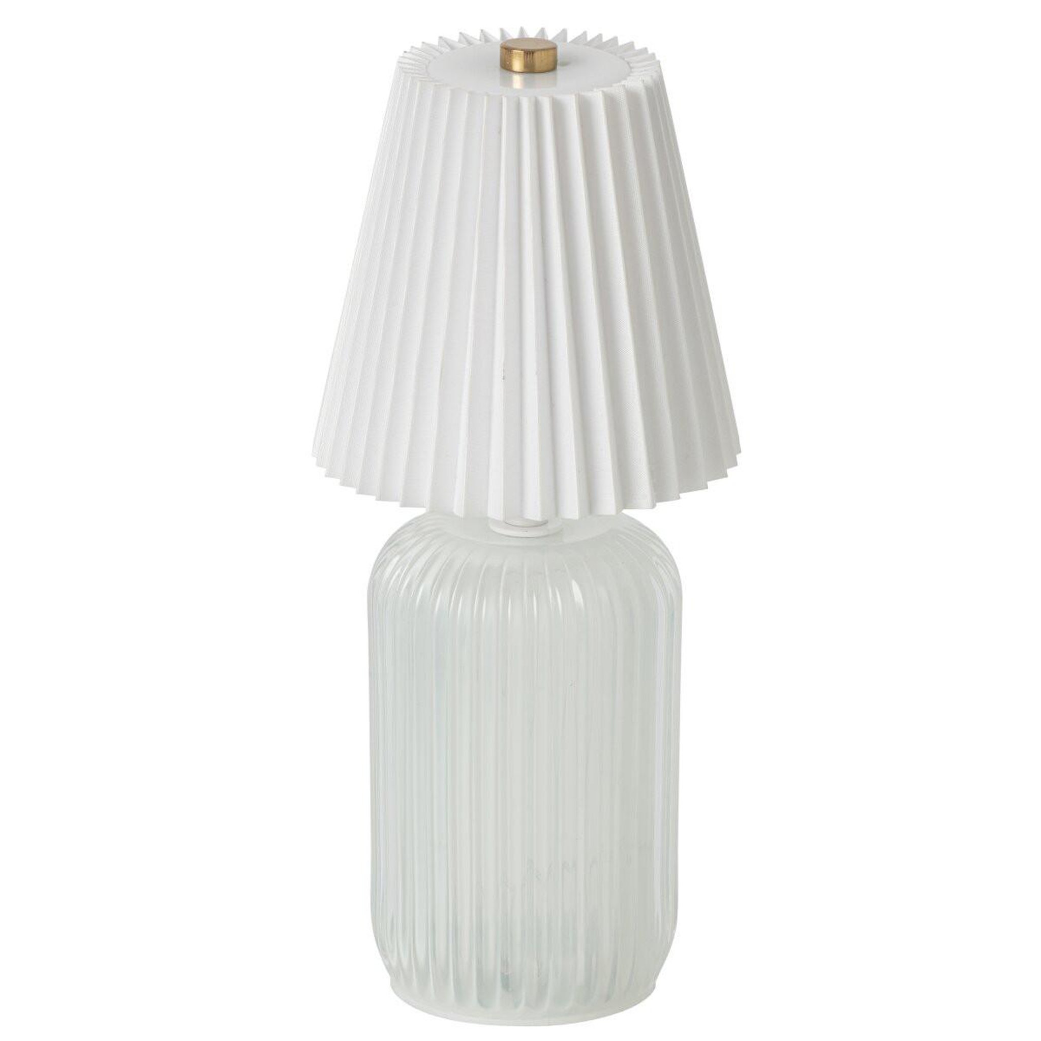 J-LINE Lampe à poser led  lola  24cm blanc cassé
