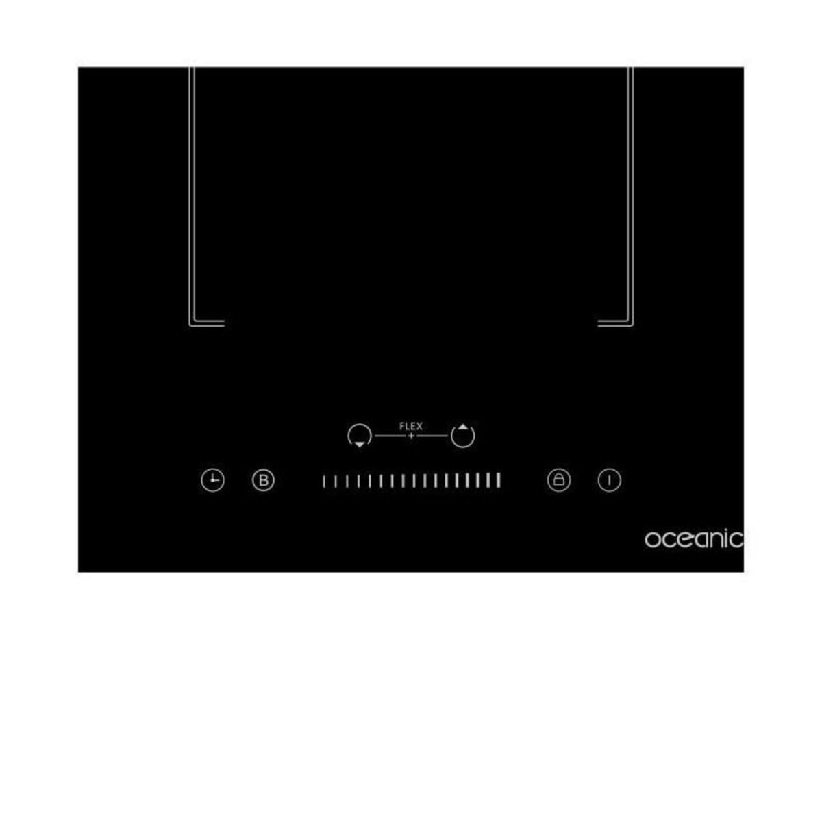 OCEANIC Domino induction encastrable - OCEANIC - OCEATI2Z2BF - Flex 2 feux - 3600 W - Noir