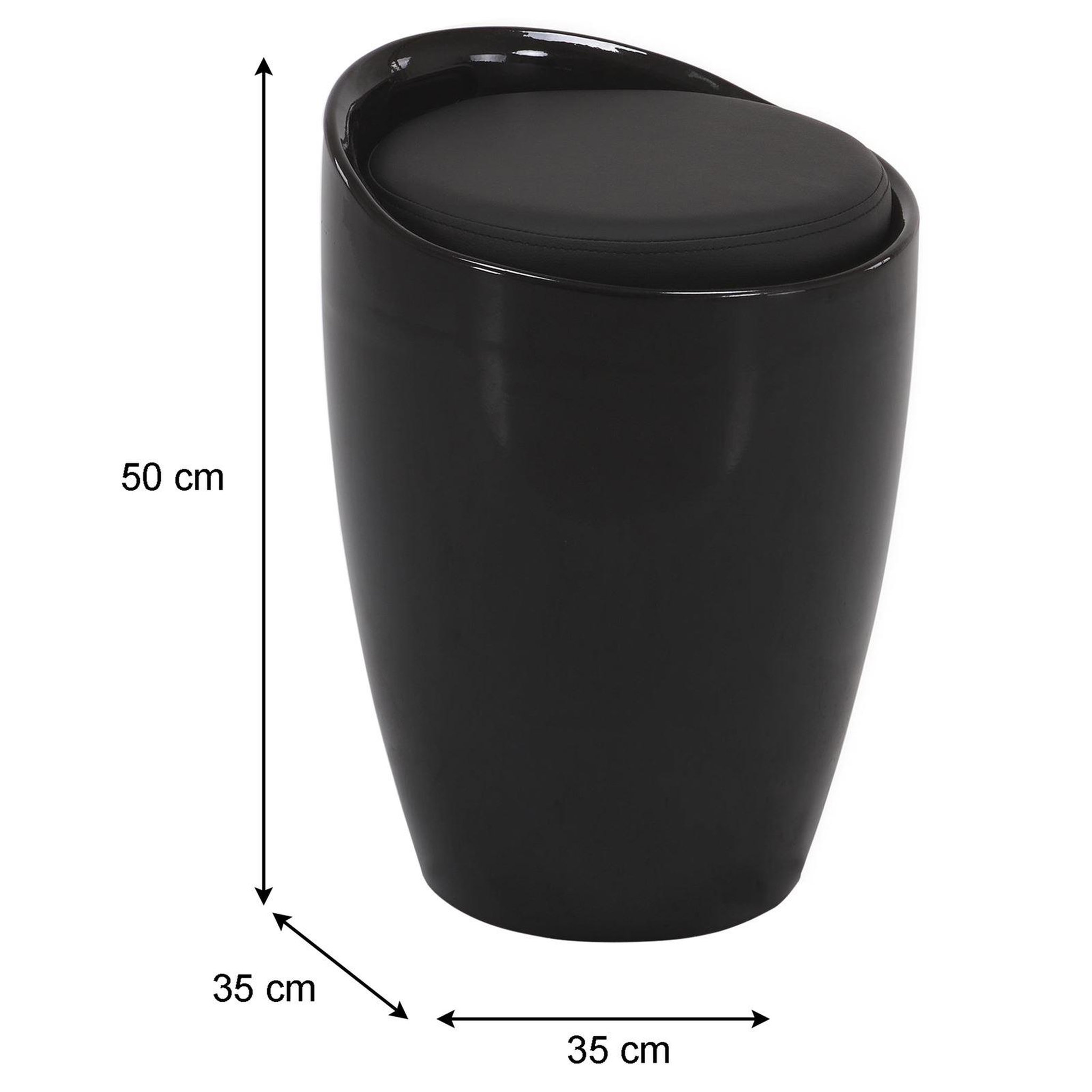 Voir la diapositive 4 : IDIMEX Tabouret coffre de rangement daniel