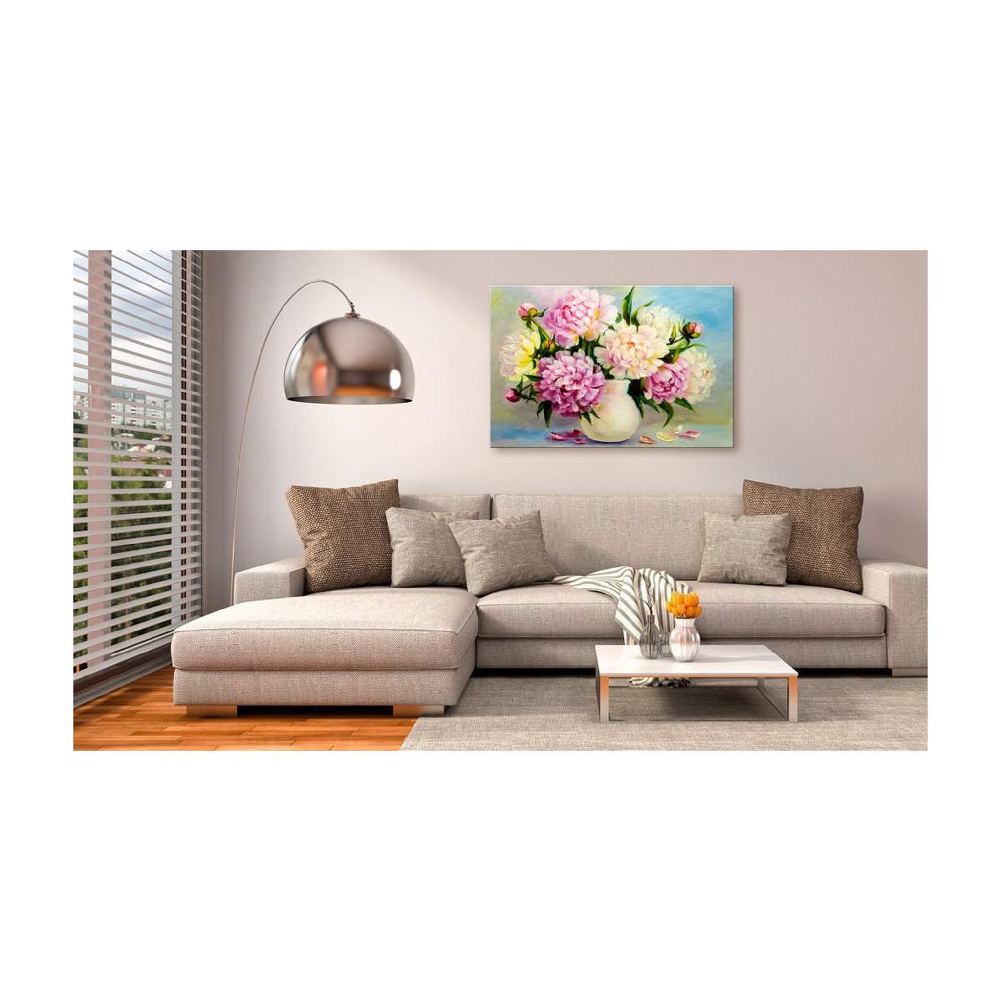 Voir la diapositive 2 : Paris Prix Tableau imprimé  peonies : bouquet of happiness