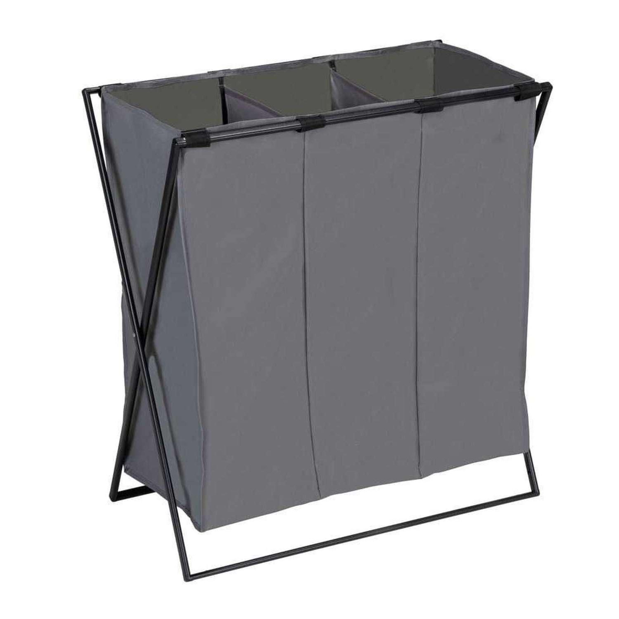 Voir la diapositive 1 : Wenko Panier à linge xl avec 3 compartiments