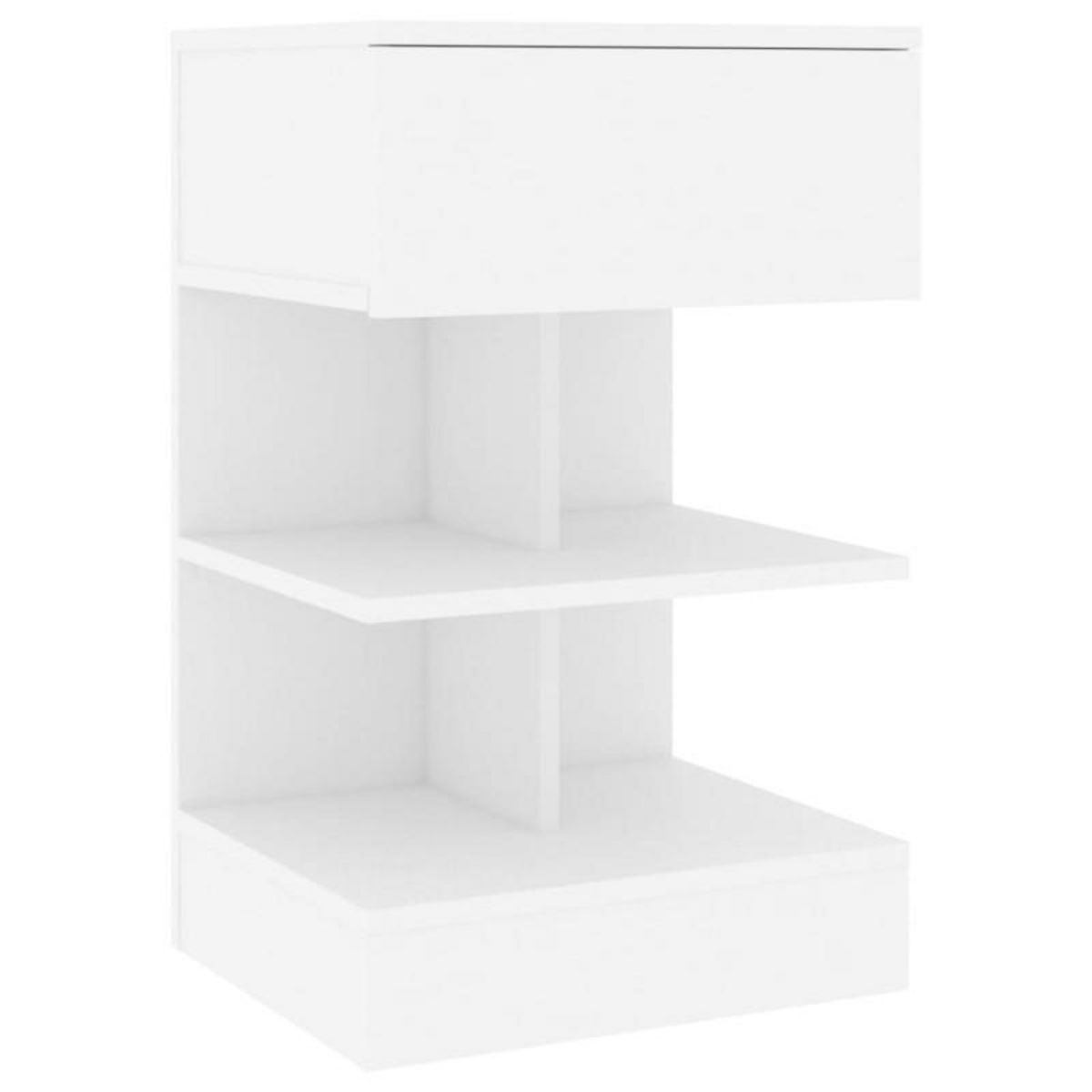 VIDAXL Tables de chevet 2 pcs Blanc 40x35x65 cm Bois d'ingénierie