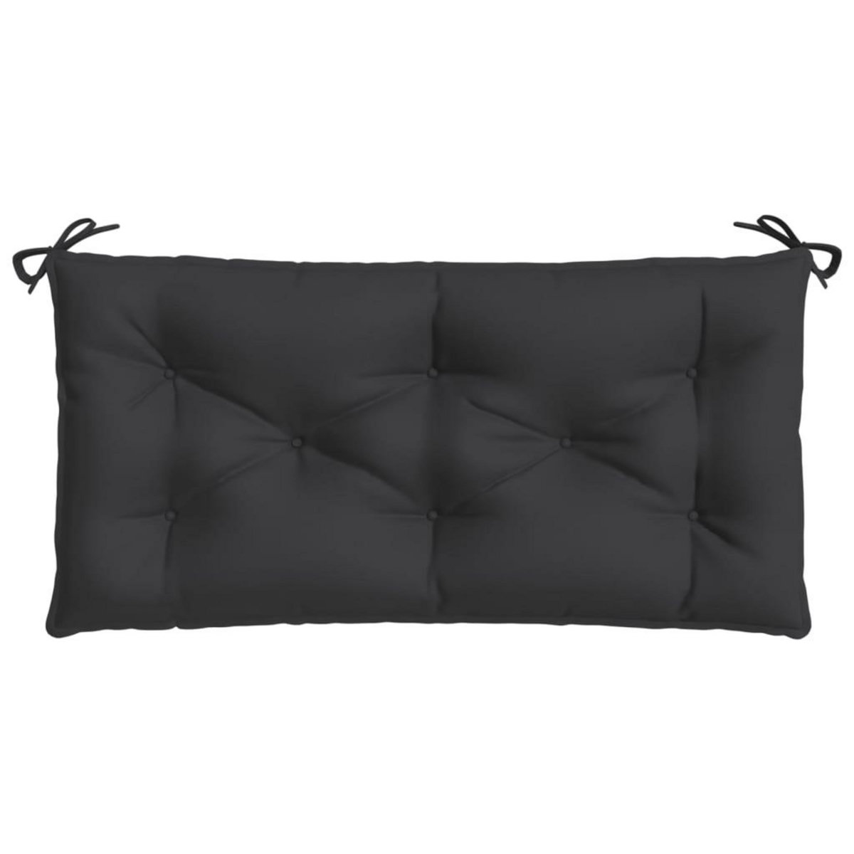 VIDAXL Coussin de banc de jardin noir 110x50x7 cm tissu oxford