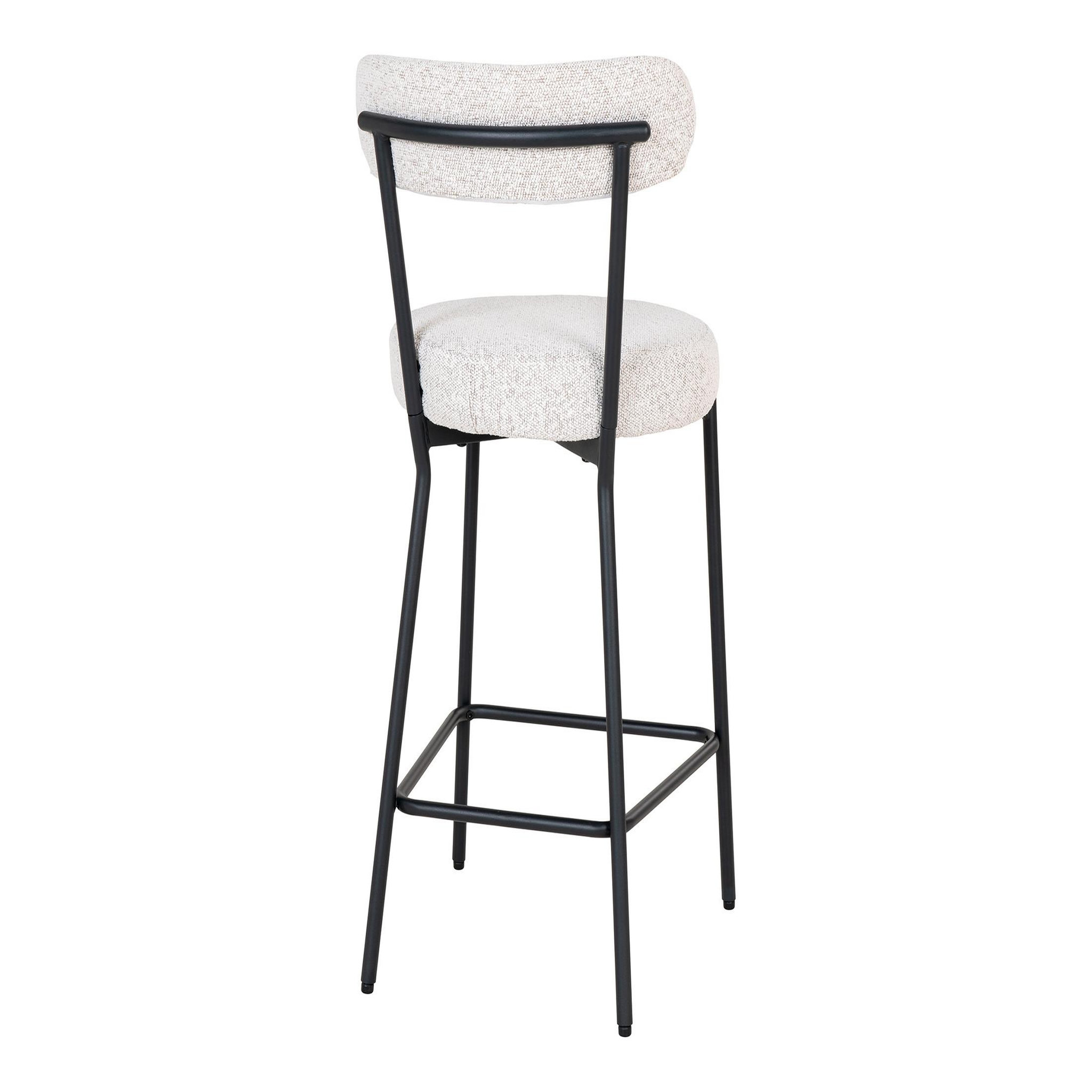 Voir la diapositive 3 : LISA DESIGN Ivanec - tabouret de bar - en tissu bouclette