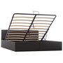 Voir la diapositive 2 : VIDAXL Cadre de lit a rangement hydraulique Gris Similicuir 160x200 cm