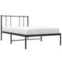 Voir la diapositive 5 : VIDAXL Cadre de lit metal sans matelas avec tete de lit noir 75x190 cm