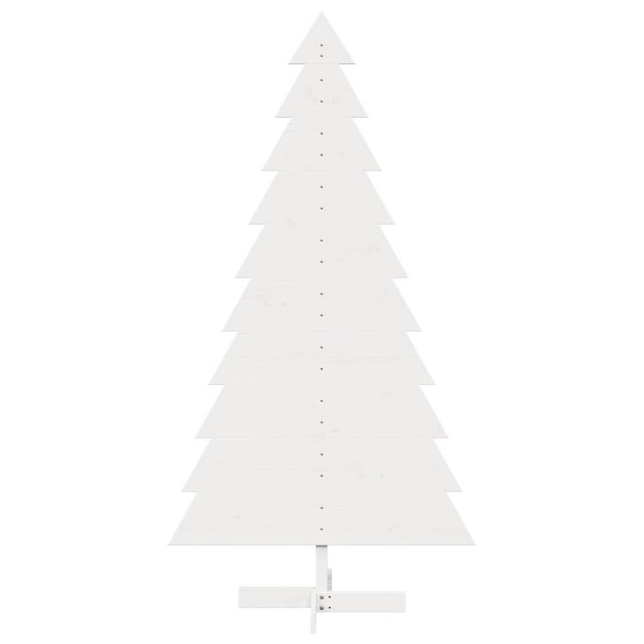 Voir la diapositive 3 : VIDAXL Arbre de Noël en bois pour decoration blanc 180 cm pin massif