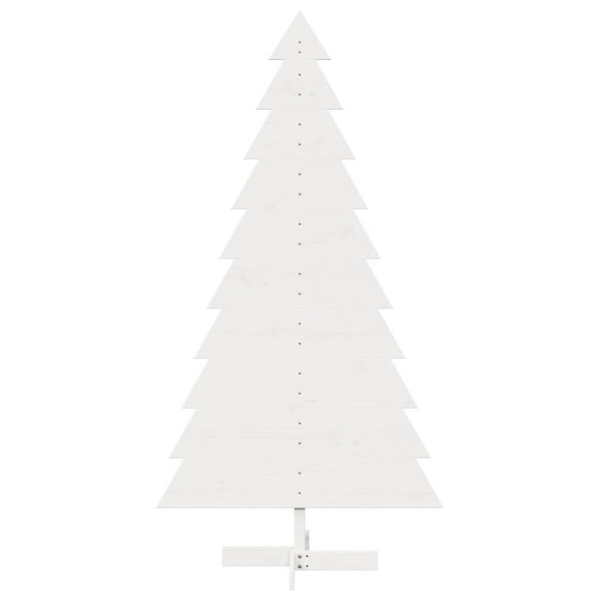 VIDAXL Arbre de Noël en bois pour decoration blanc 180 cm pin massif