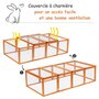 Voir la diapositive 5 : PAWHUT Clapier cage à lapins extérieur intérieur 2 portes supérieures 181L x 100l x 48H cm bois massif pin