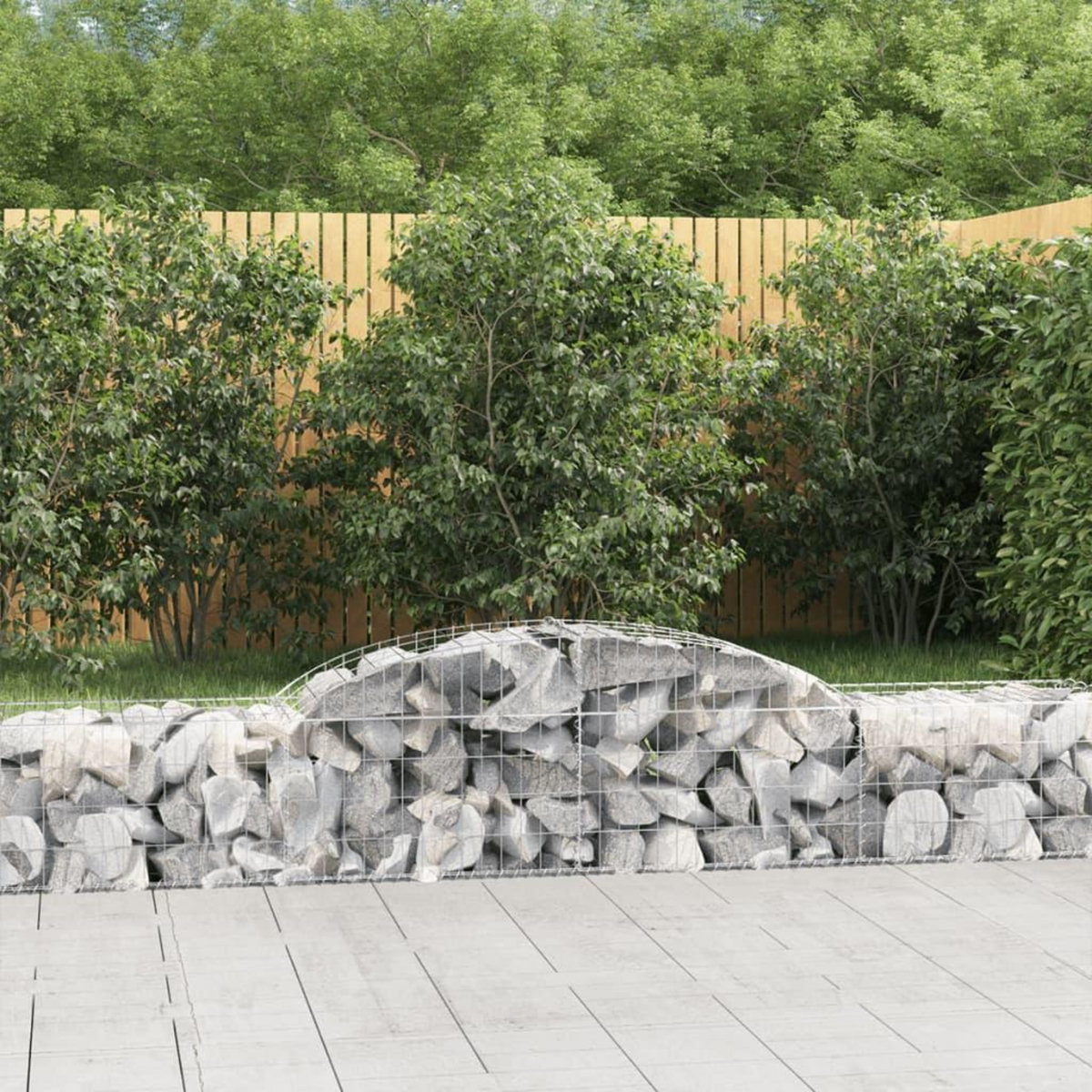 VIDAXL Paniers a gabions arques 17 pcs 300x50x40/60 cm fer galvanise